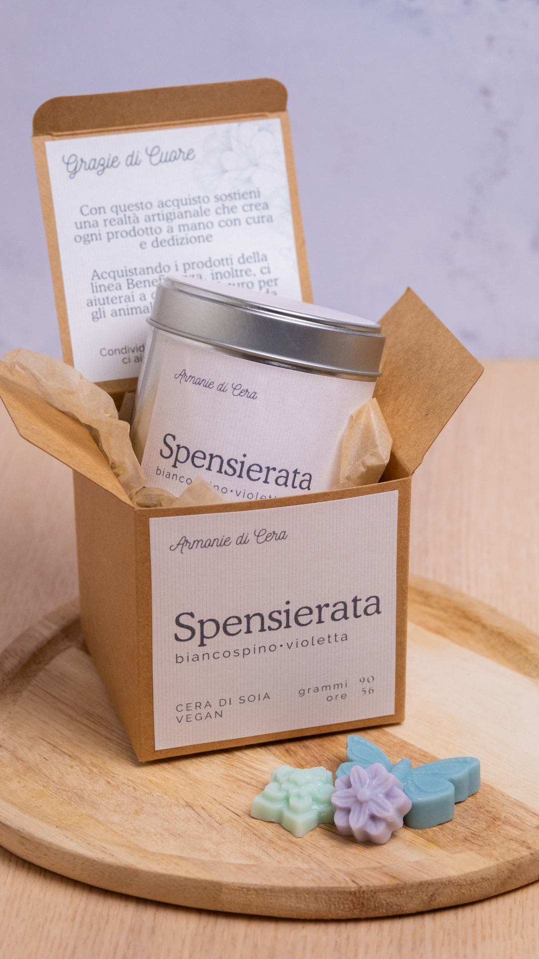Spensierata • biancospino, violetta