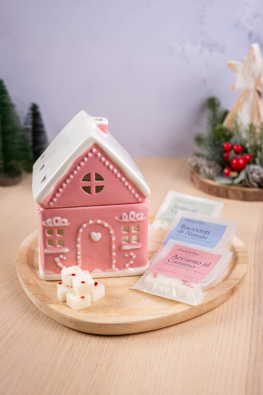 Confezione Casetta + cubetti glitter