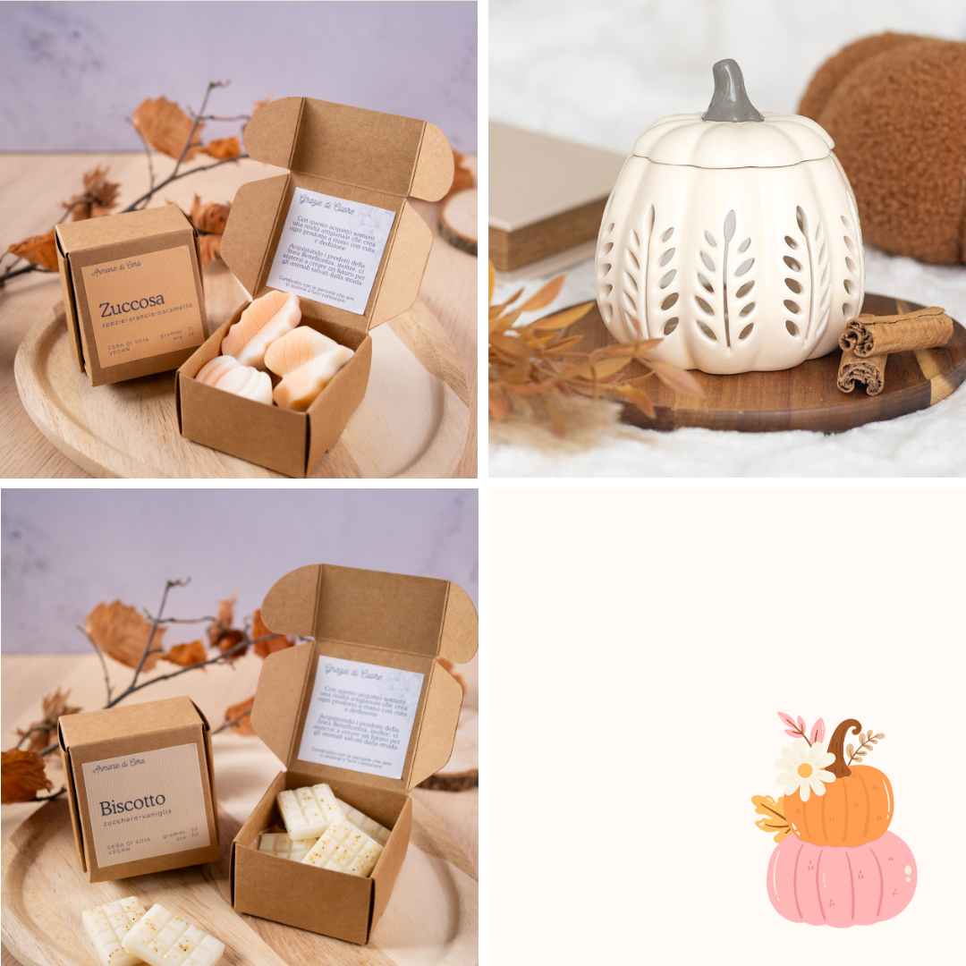 Bruciatore Zucca Bianca + cialde autunno
