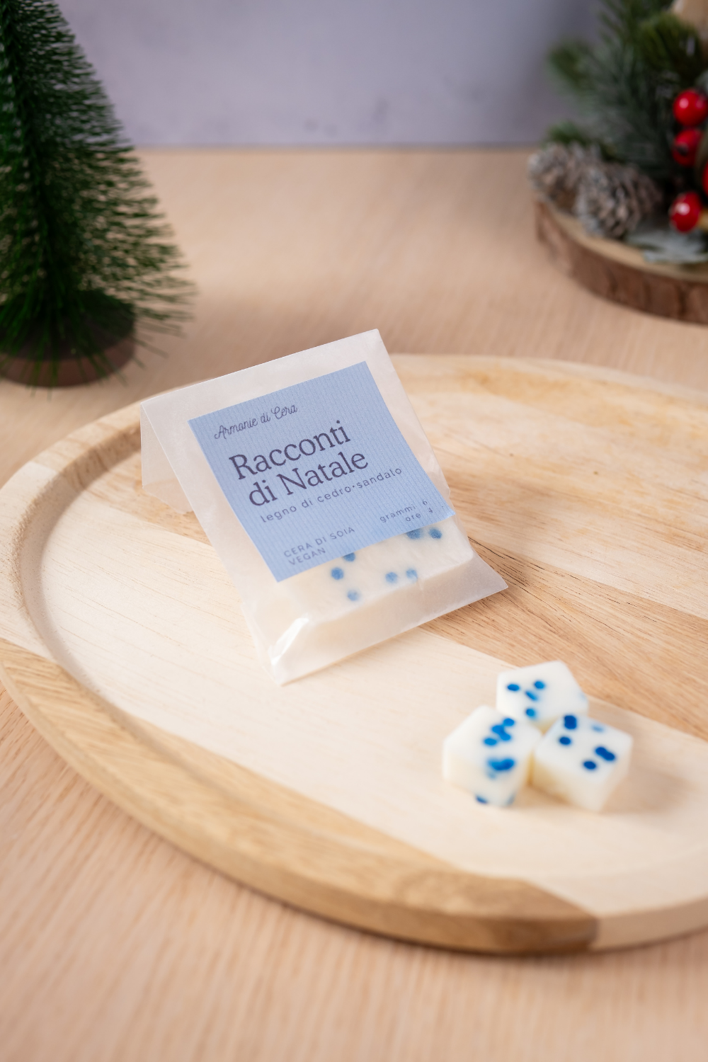 Confezione Bruciatore Babbo Natale + Cubetti Glitter