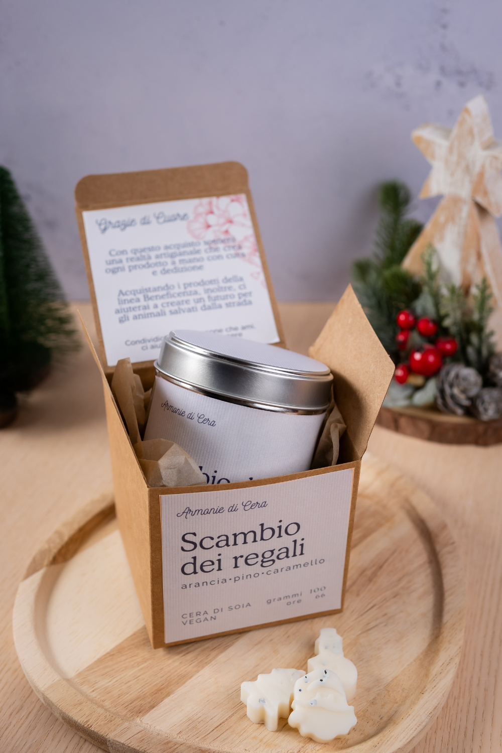 Scambio dei regali • arancia, pino, caramello