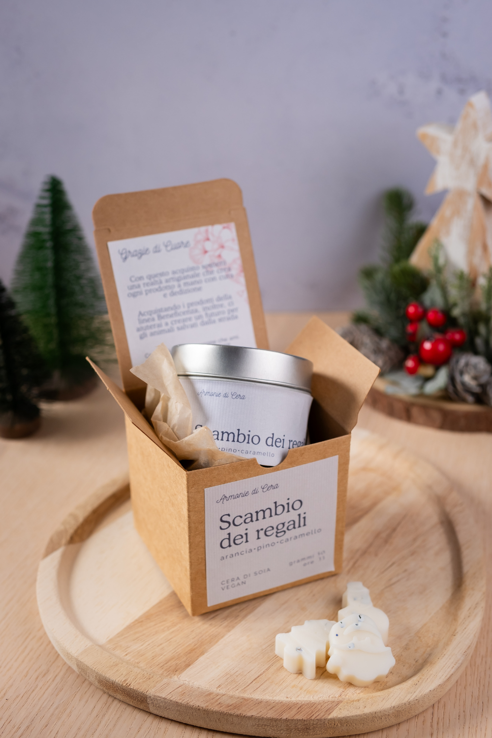 Scambio dei regali • arancia, pino, caramello