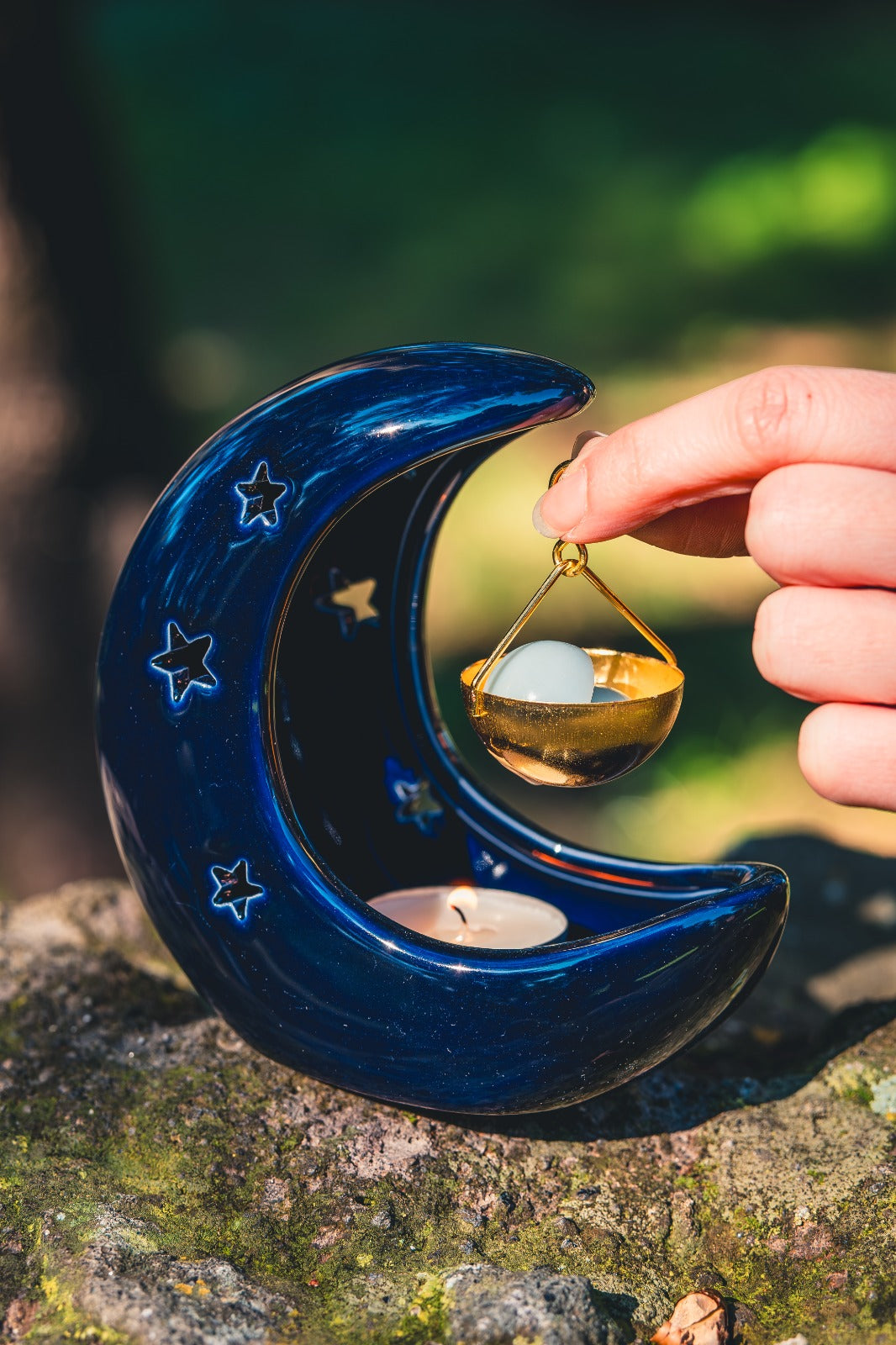 🌙 BOX SCOPERTA • 3 confezioni 30g + Bruciatore Luna Blu