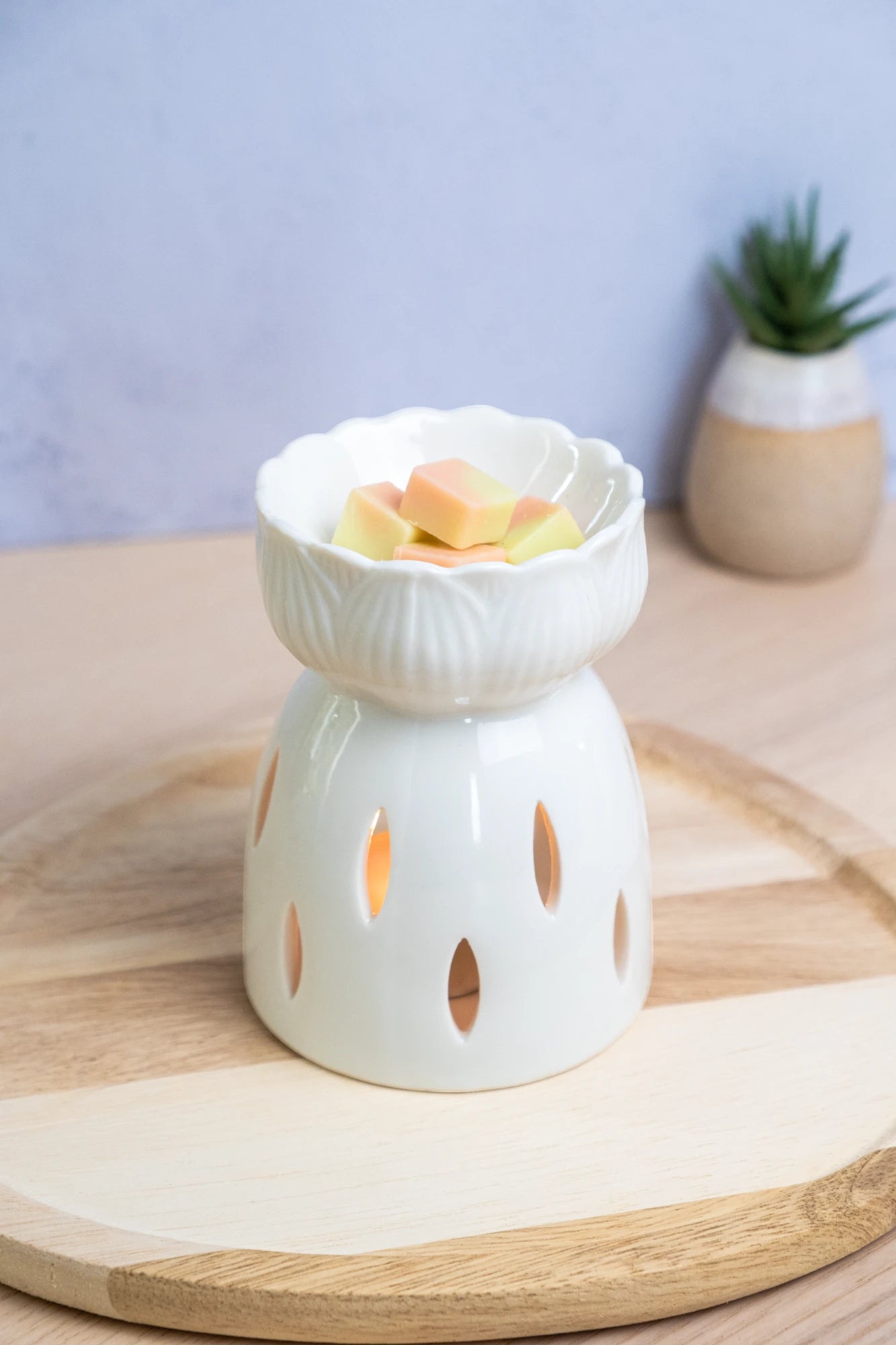 Bruciatore Elettrico Per Cera In Ceramica - Scaldacera Profumato, Elegante E Sicuro Per Ambienti