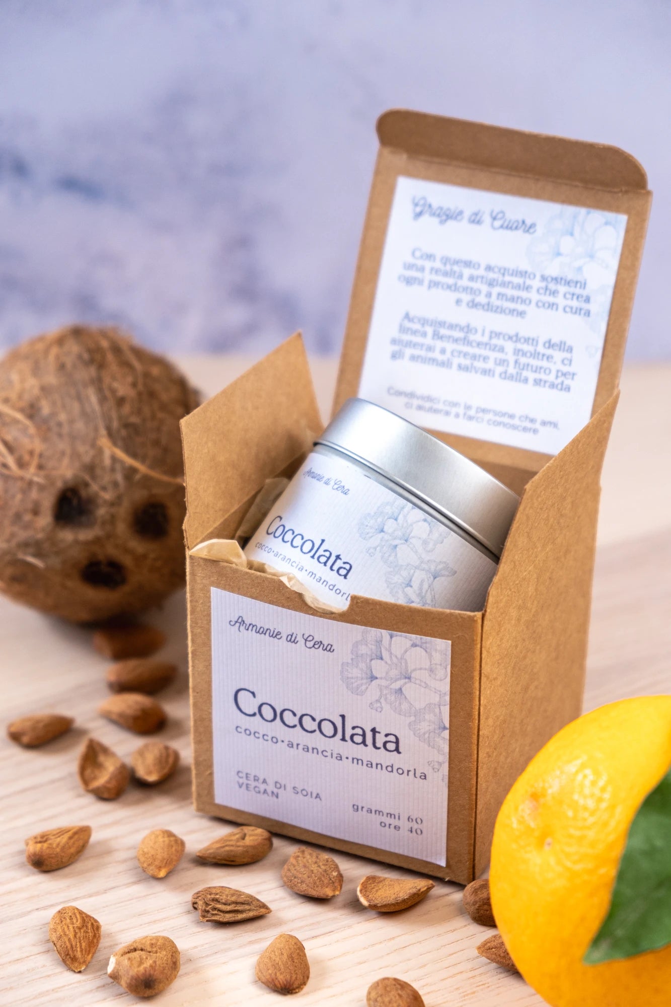 Coccolata • cocco, arancia e mandorla