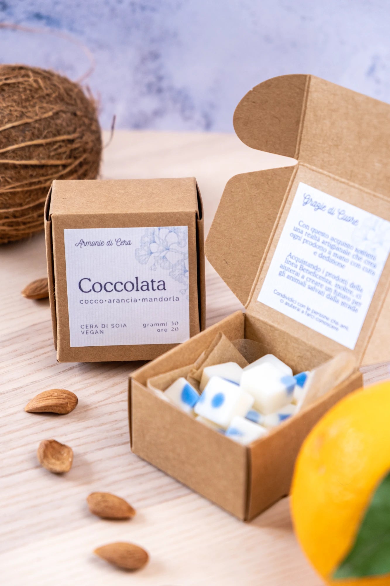 Coccolata • cocco, arancia e mandorla