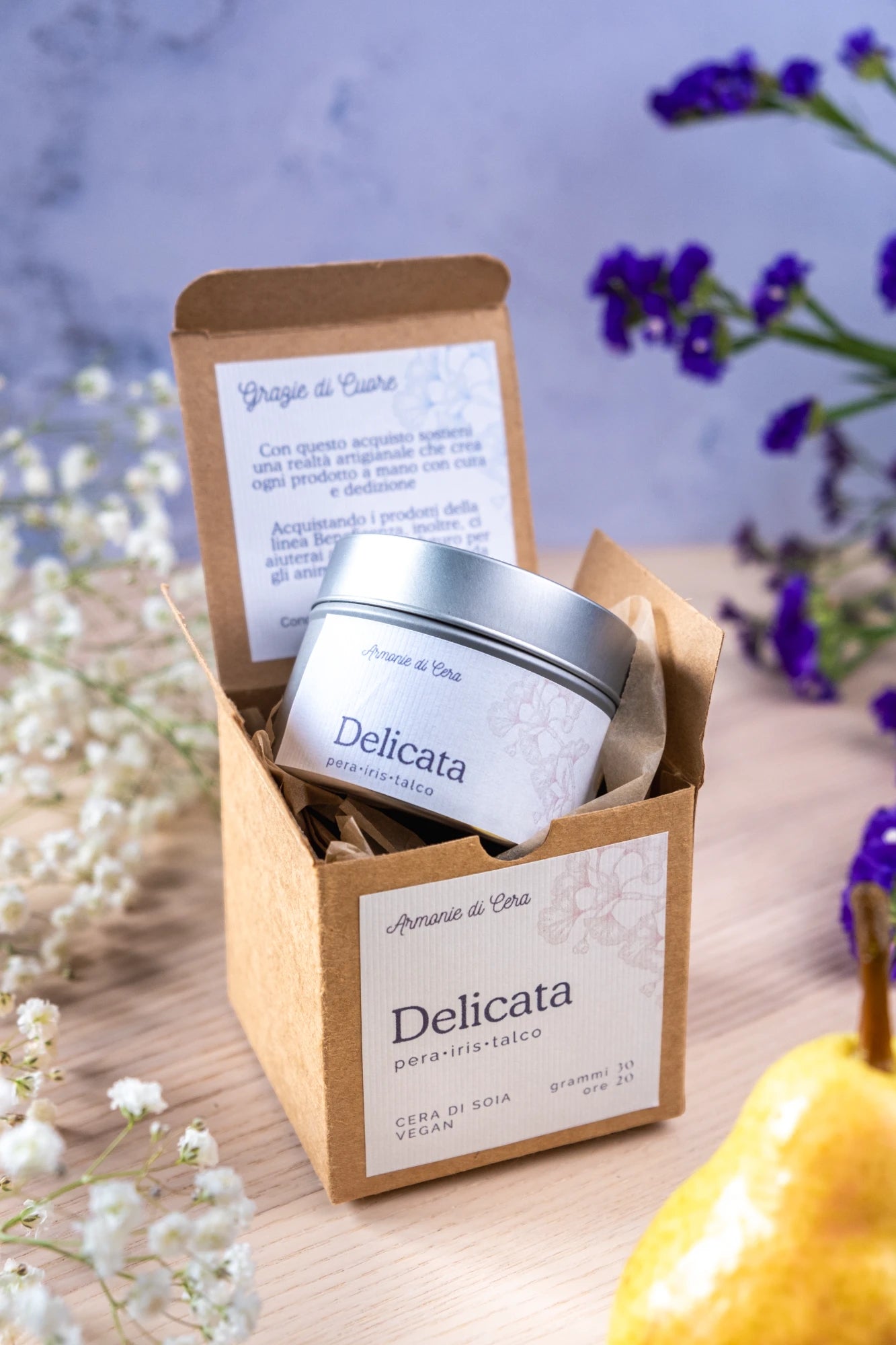 Delicata • pera, iris e talco