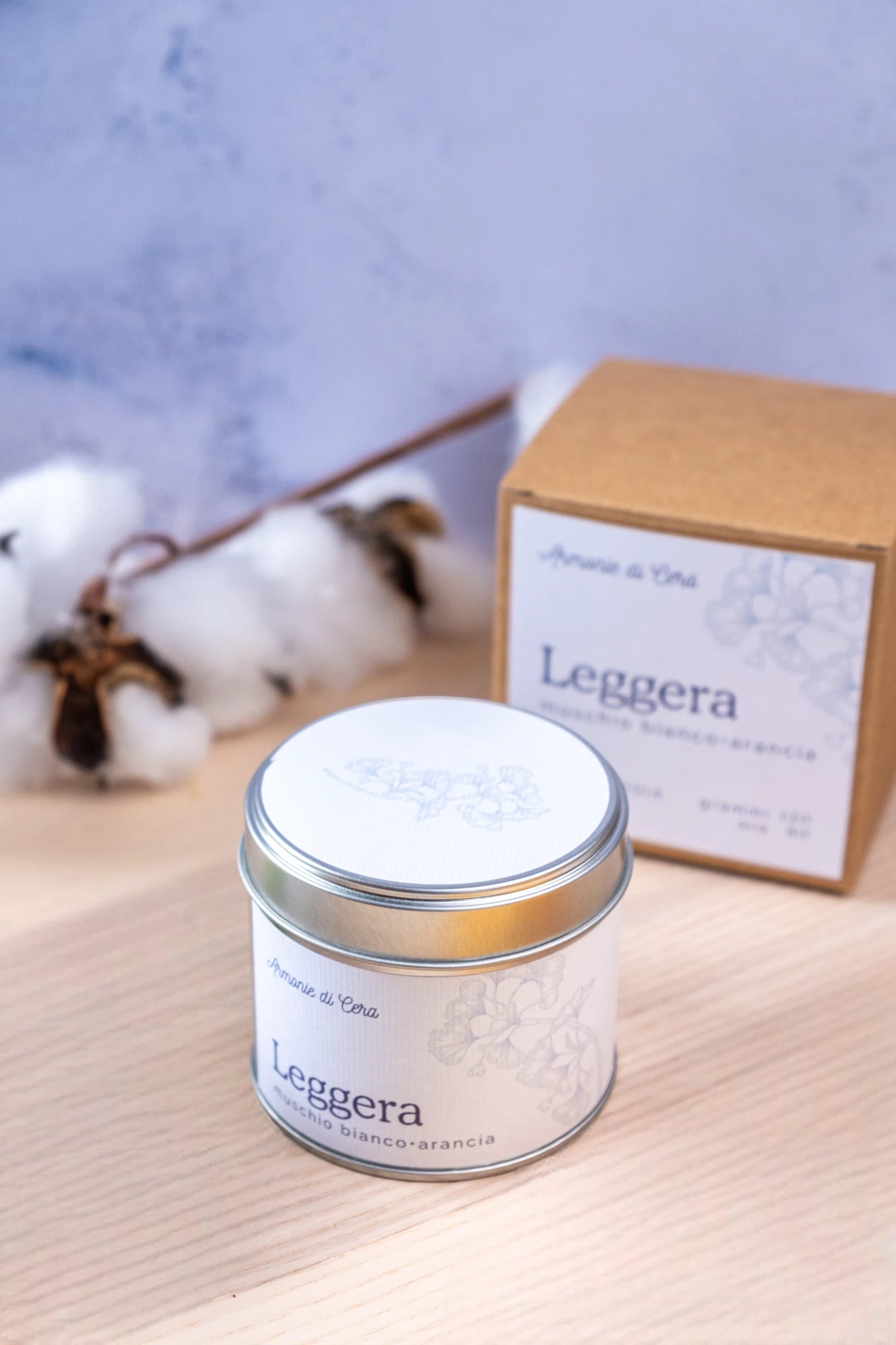Leggera • muschio bianco e arancia