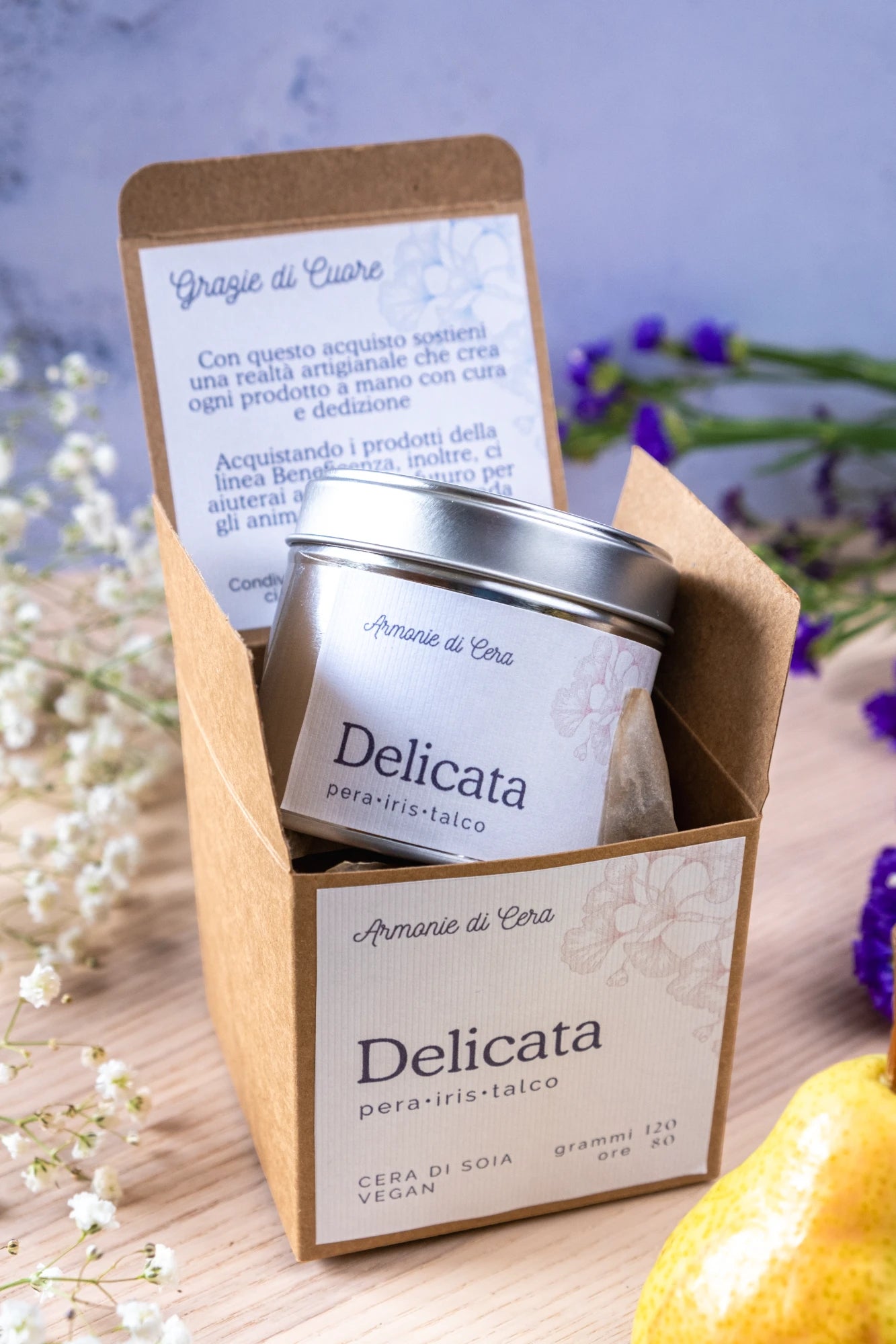Delicata • pera, iris e talco