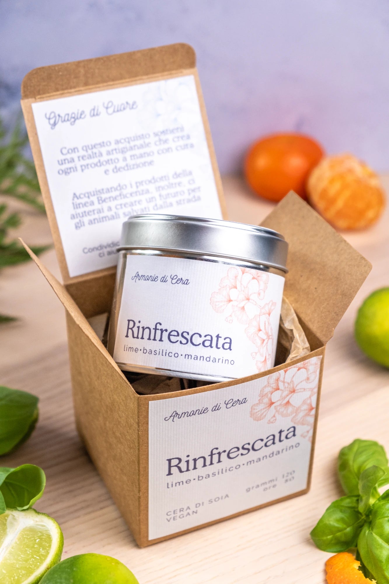 Rinfrescata • lime, basilico e mandarino