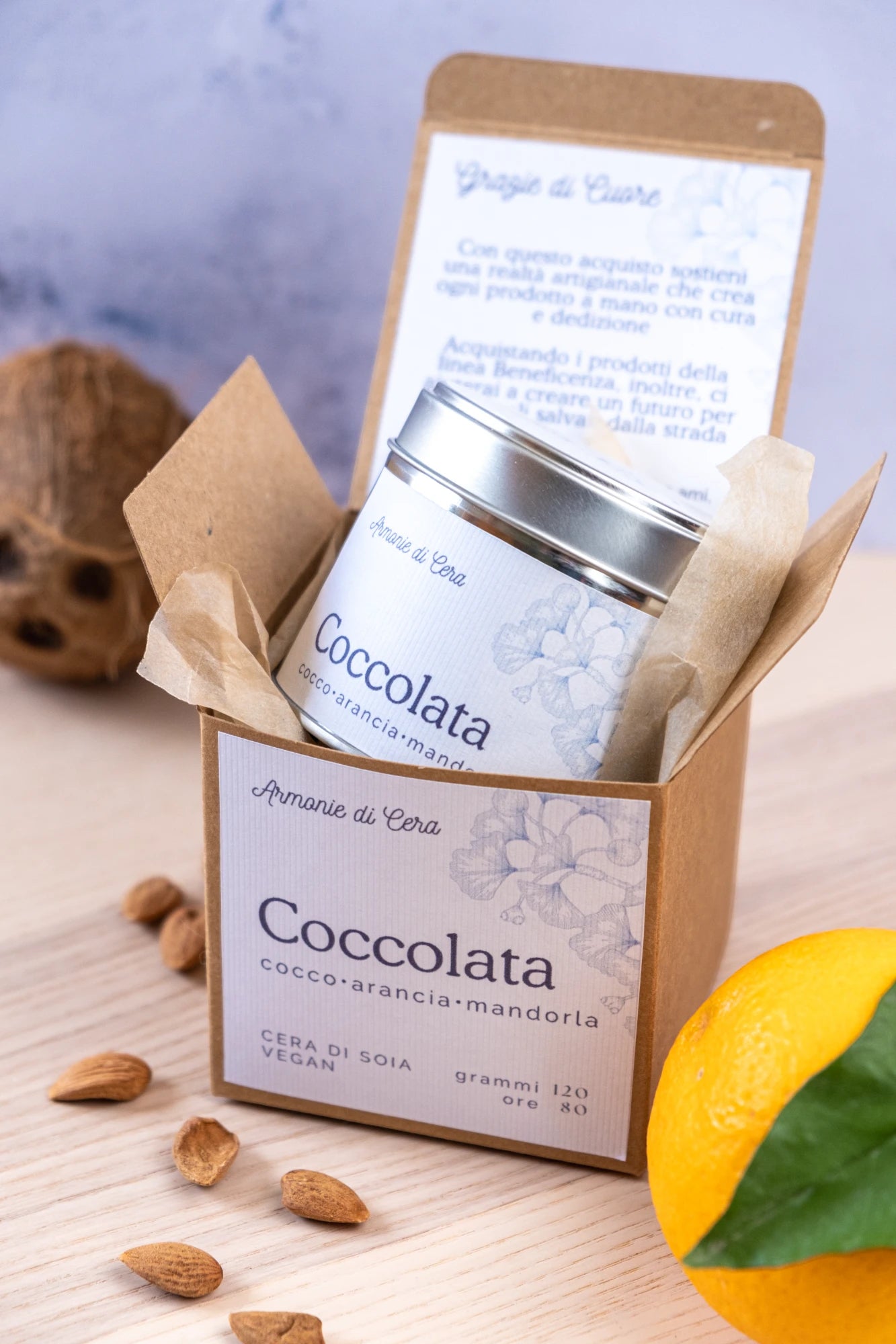 Coccolata • cocco, arancia e mandorla