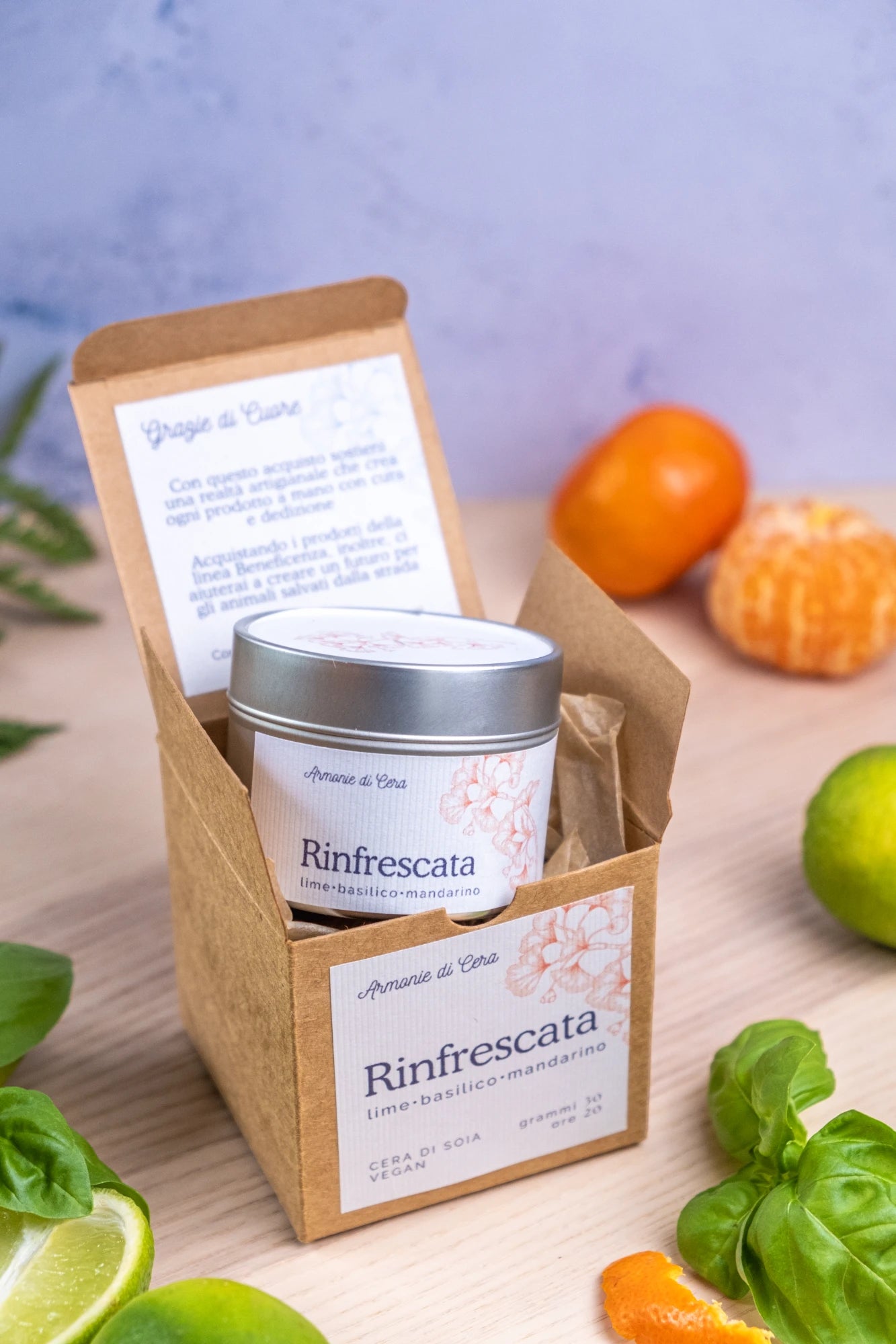 Rinfrescata • lime, basilico e mandarino