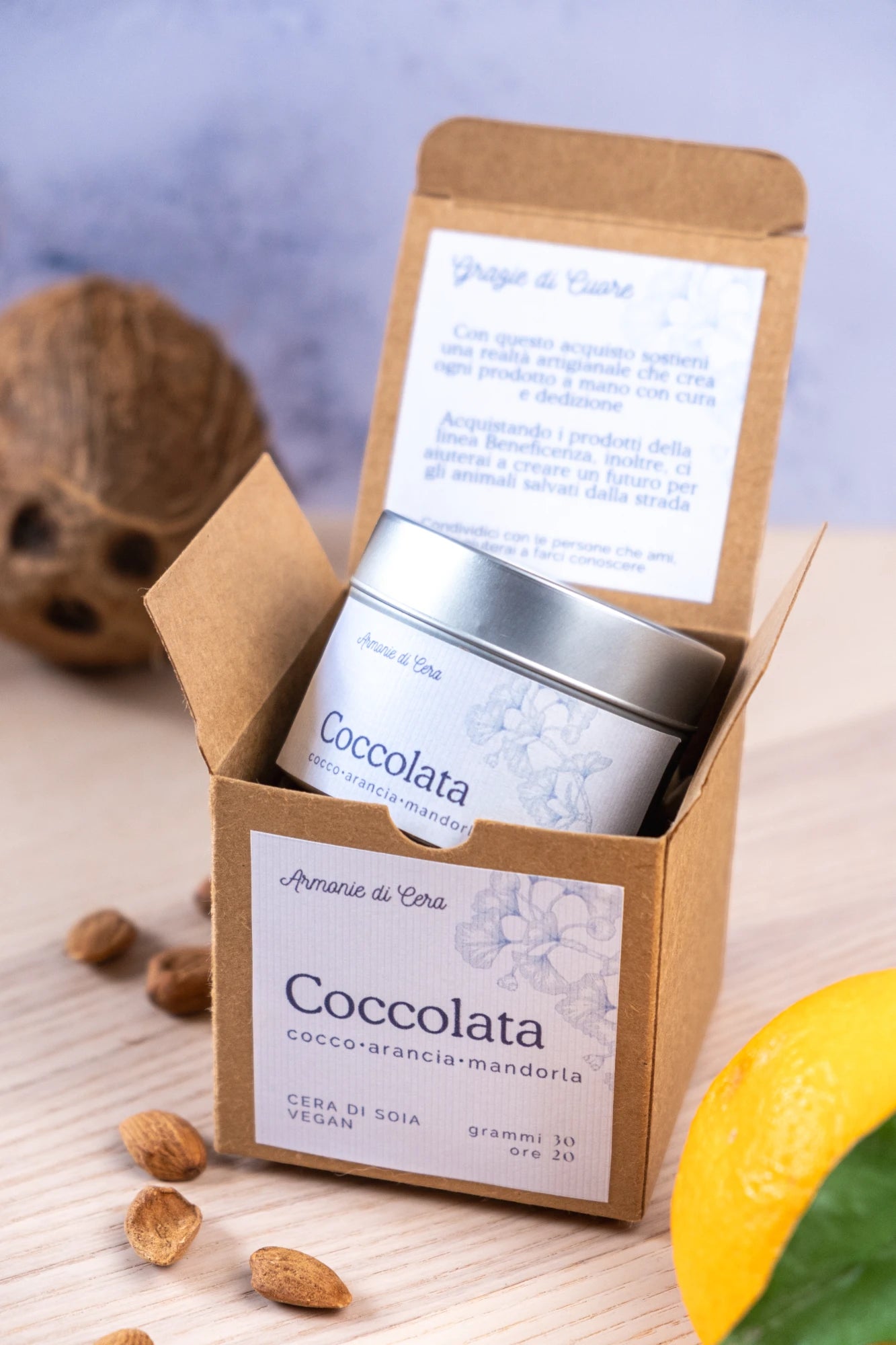 Coccolata • cocco, arancia e mandorla