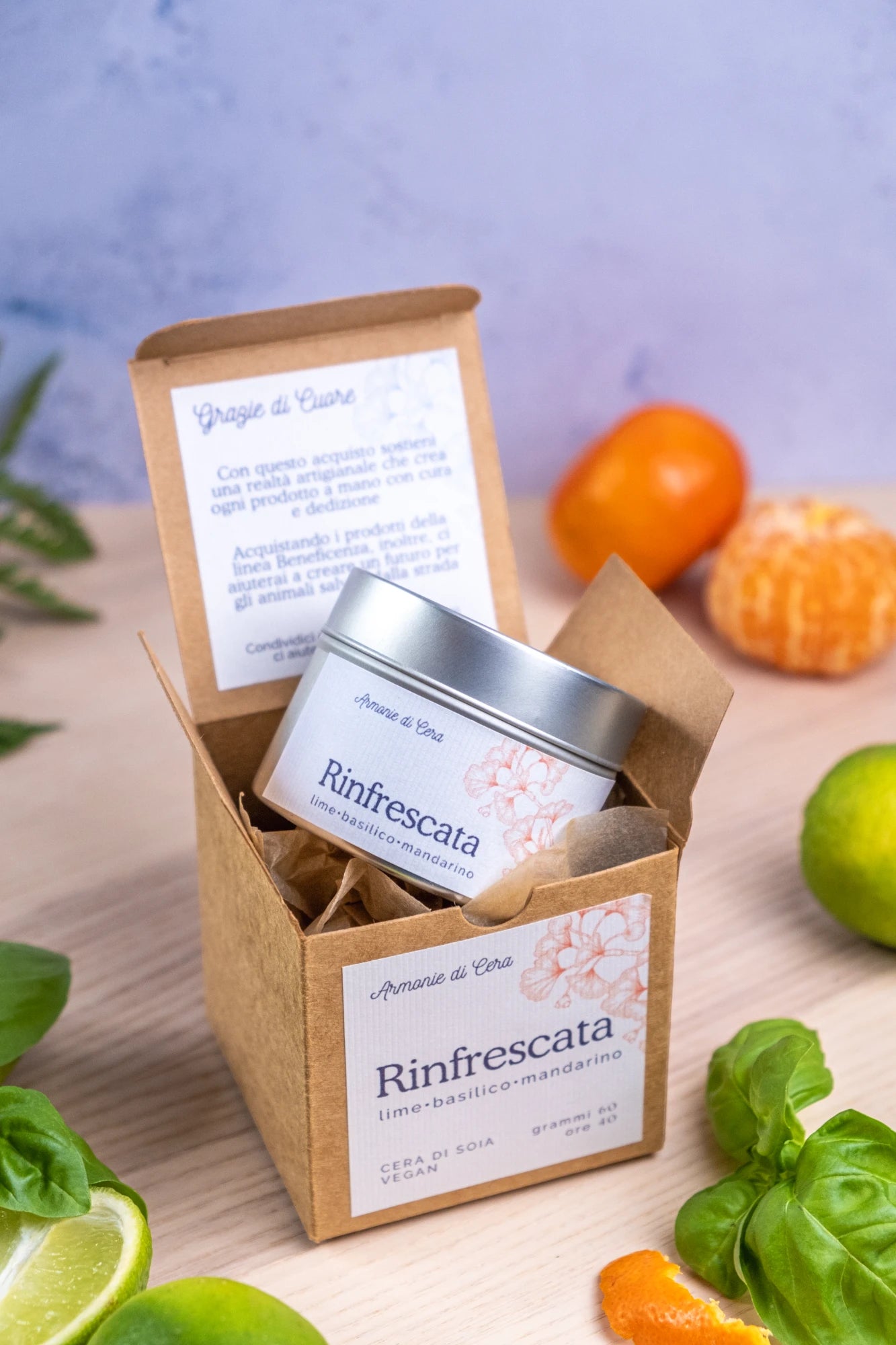 Rinfrescata • lime, basilico e mandarino
