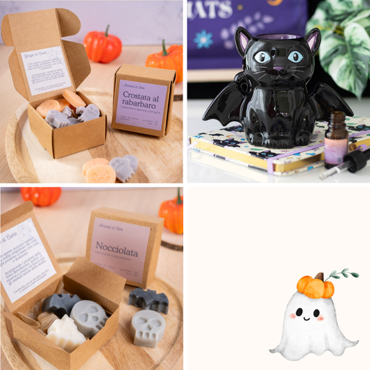 Bruciatore Gatto Pipistrello + cialde Halloween