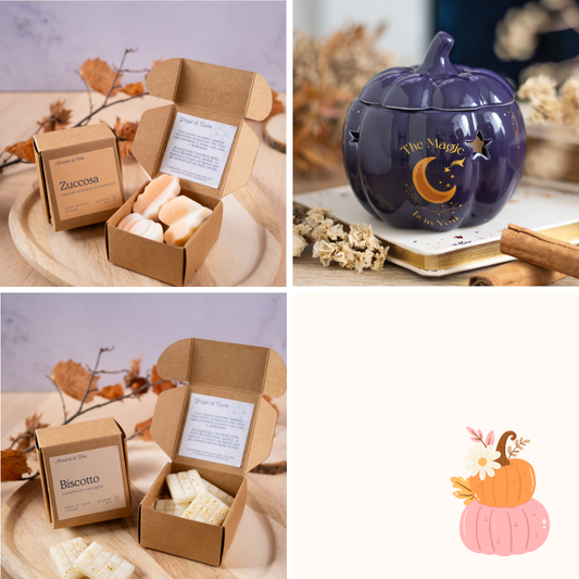 Bruciatore Zucca Blu + cialde autunno