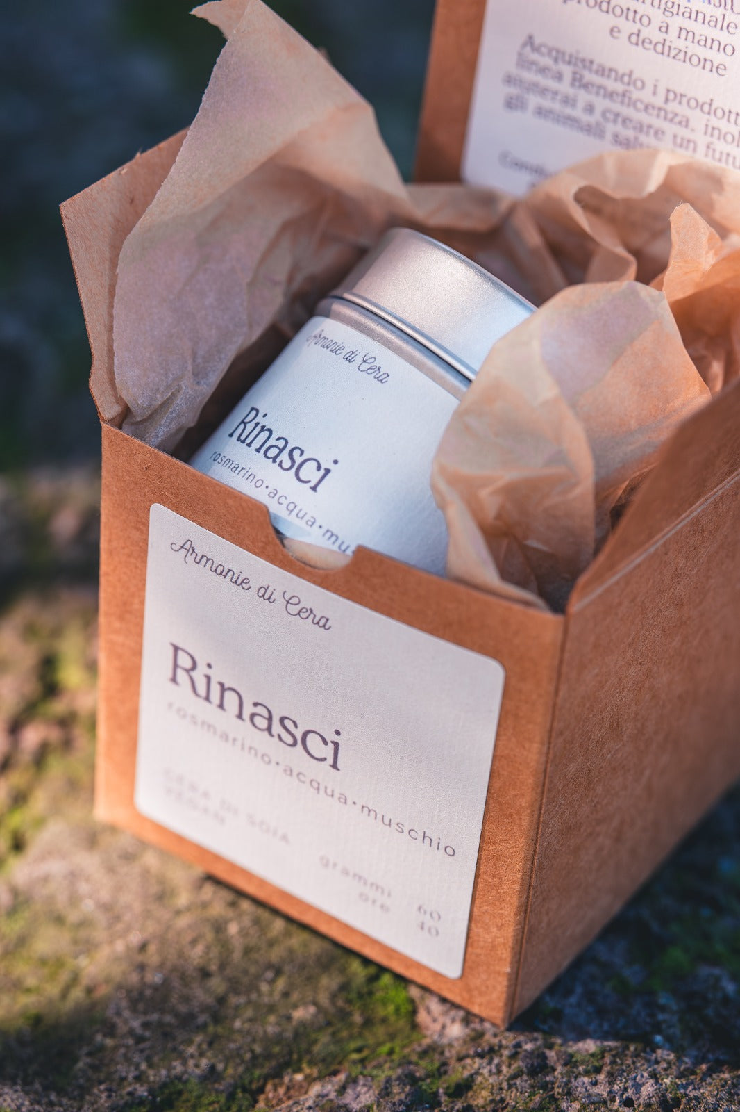 Rinasci • rosmarino, acqua, muschio