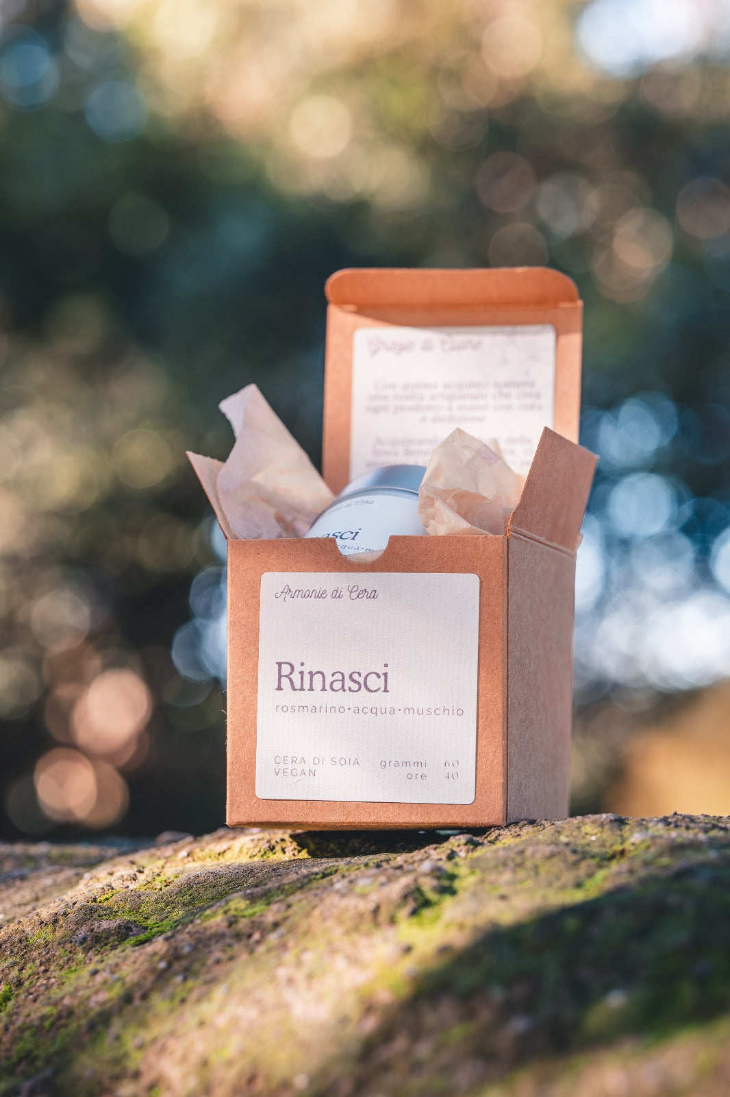 Rinasci • rosmarino, acqua, muschio