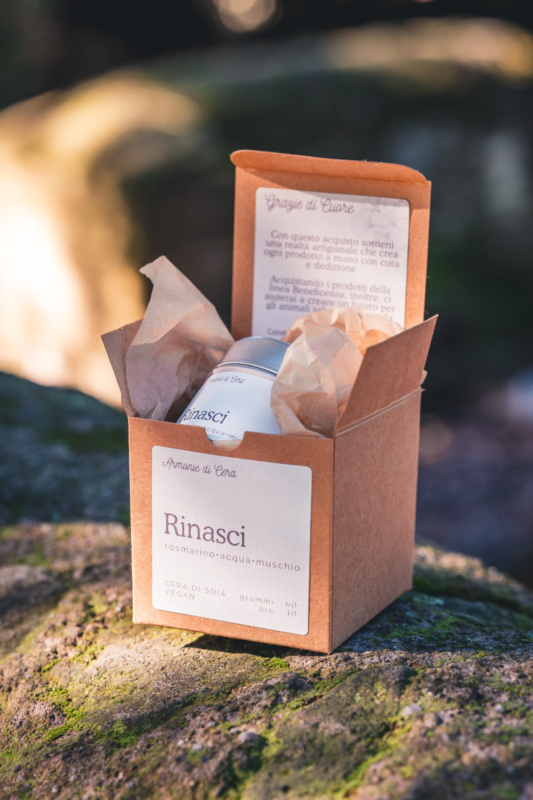 Rinasci • rosmarino, acqua, muschio