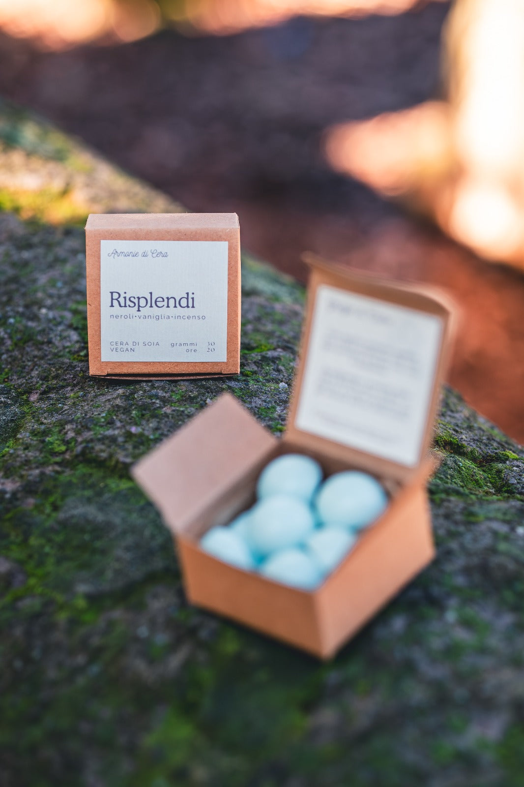 🌙  BOX RITUALE COMPLETO • 3 confezioni 30g + Bruciatore + 3 Candele