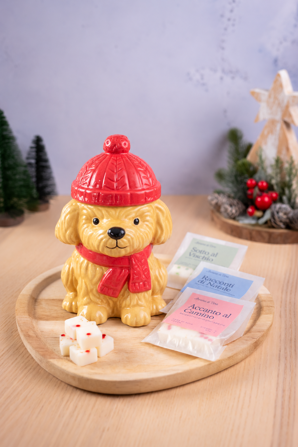 Confezione Bruciatore Cagnolino + Cubetti Glitter