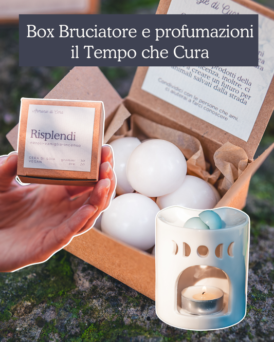 🌙  BOX SCOPERTA • 3 confezioni 30g + Bruciatore mezzaluna Bianca
