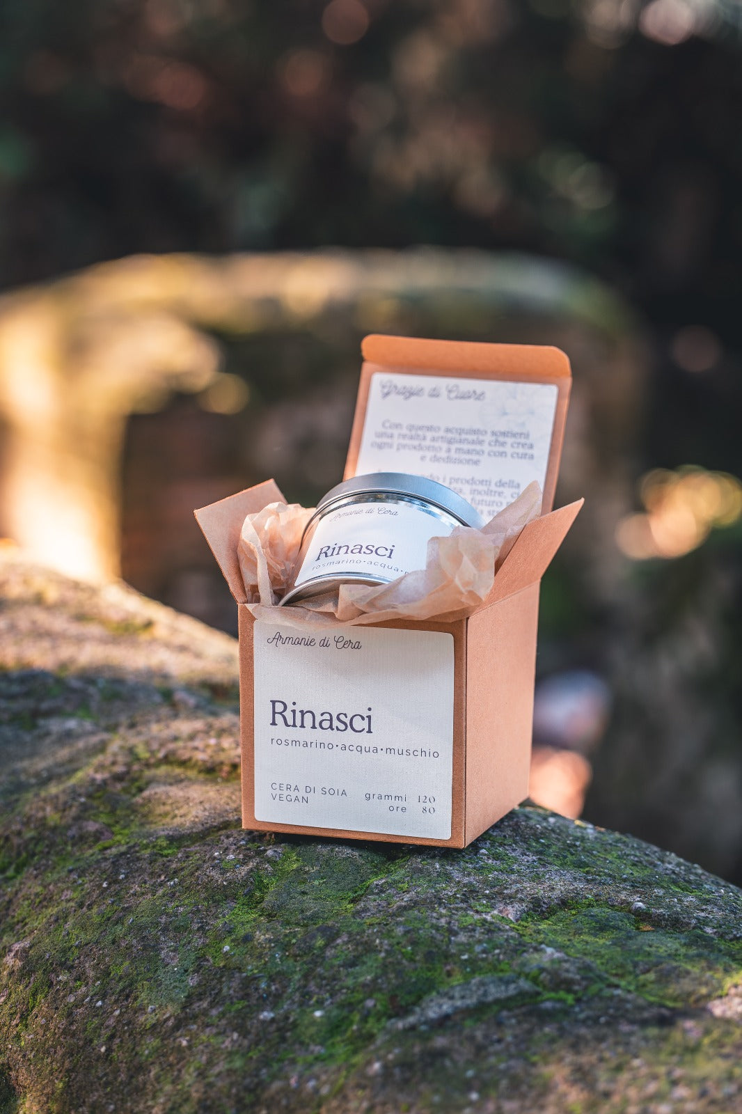 Rinasci • rosmarino, acqua, muschio