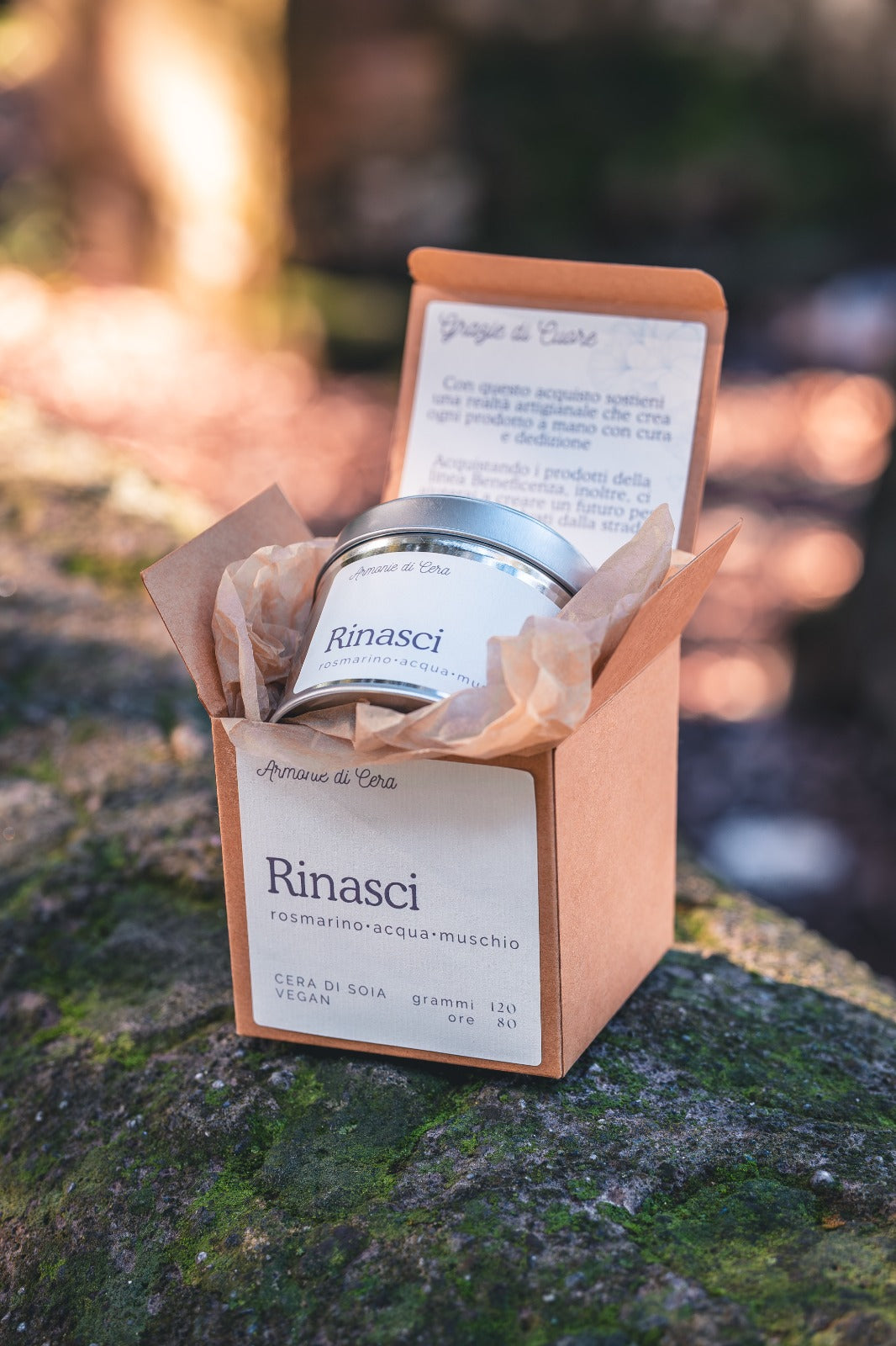 Rinasci • rosmarino, acqua, muschio
