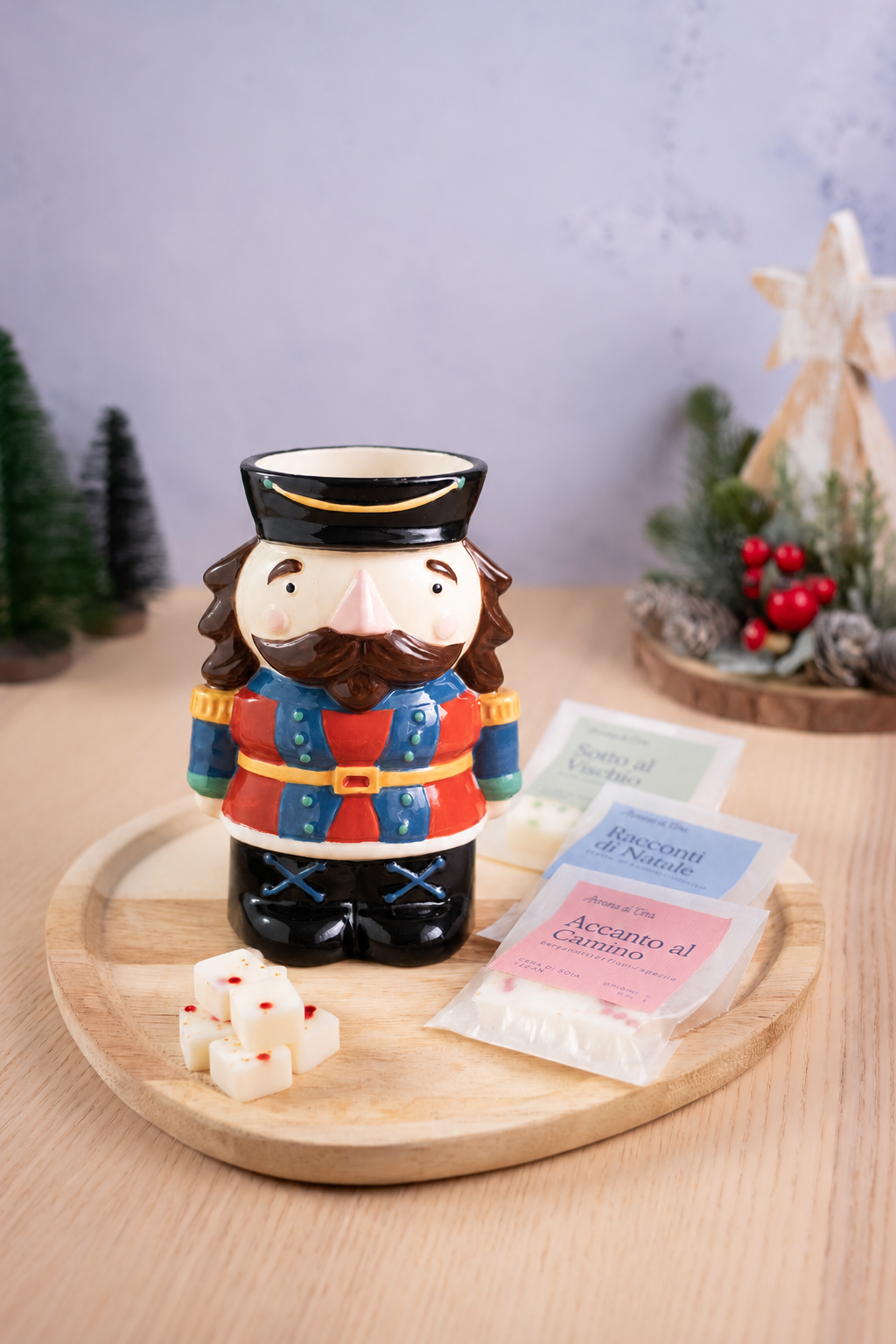 Confezione Bruciatore Schiaccianoci + cubetti glitter